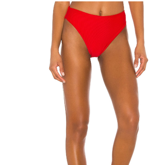 LPA Revolve Swim Suit Women Small Red Ribbed Baby Doll Stretch Bottom - Picture 2 of 8